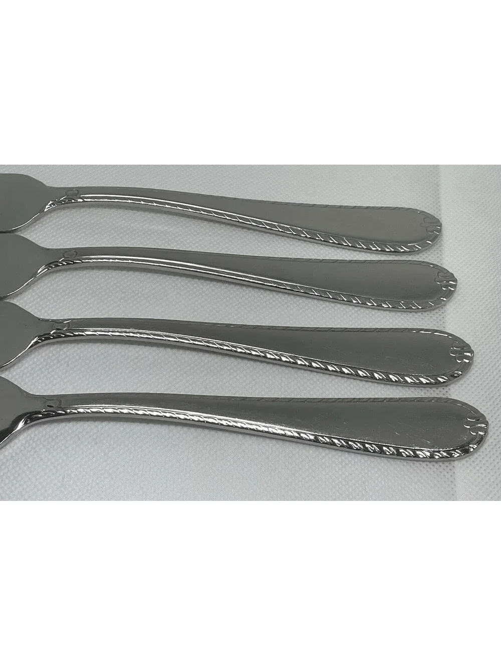 (4) Hampton Silversmiths RACHELLE FROST Stainless 18/10 DINNER FORKS 8